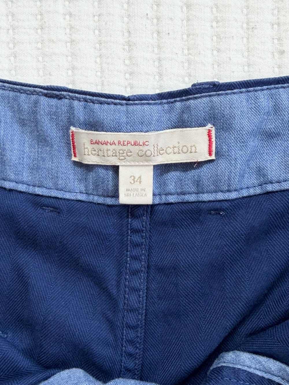 Banana Republic Blue Cotton Linen Blend Patch Pocket Utility Shorts Heritage - Picture 3 of 8